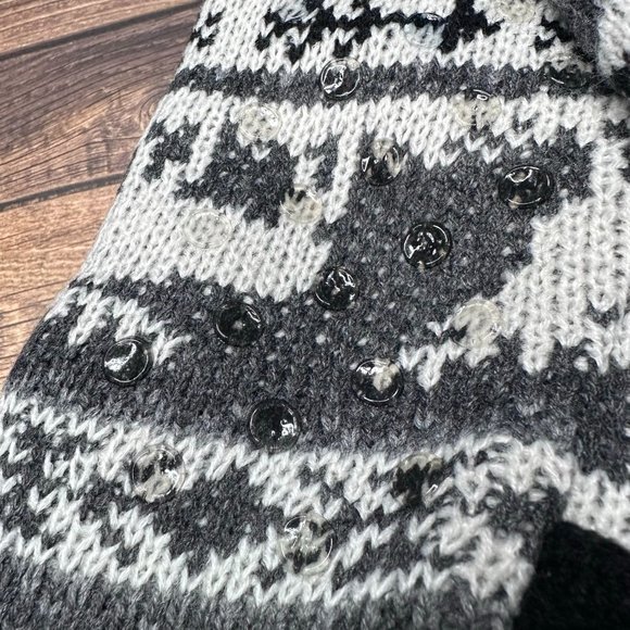 NWT Northeast Outfitters Men's Cozy Cabin Slippers Size Large (Black Grey Moose) - Picture 3 of 8